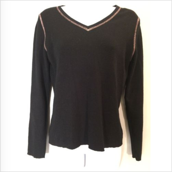 Christopher & Banks Sweaters - Christopher & Banks Womens S Black V-Neck Sweater
